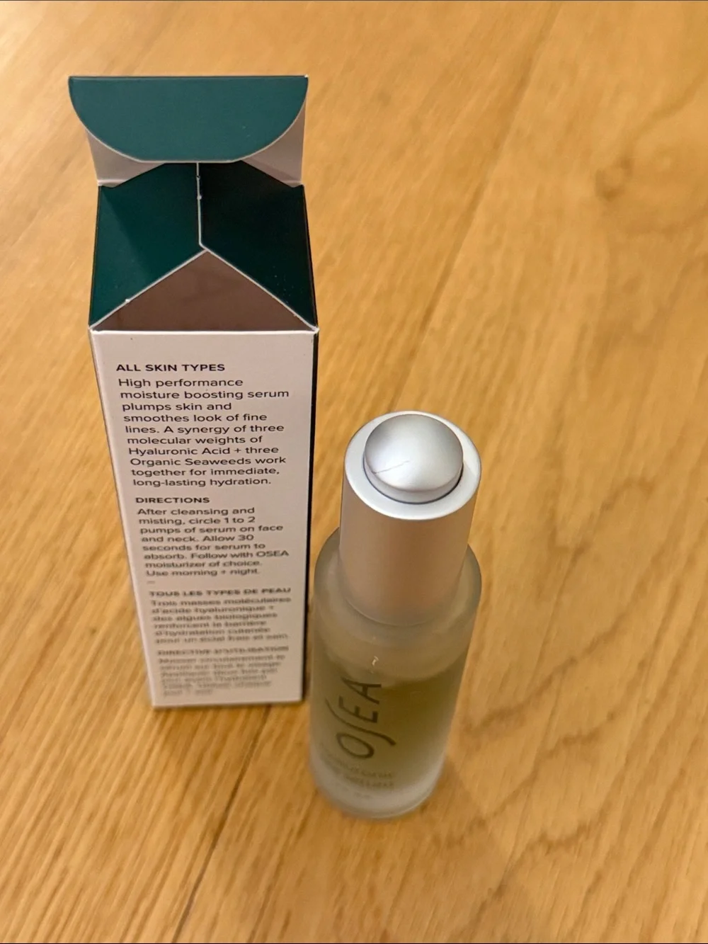 NEW Osea Hyaluronic Sea Serum 30 ml - some cosmetic scratches only to bottle